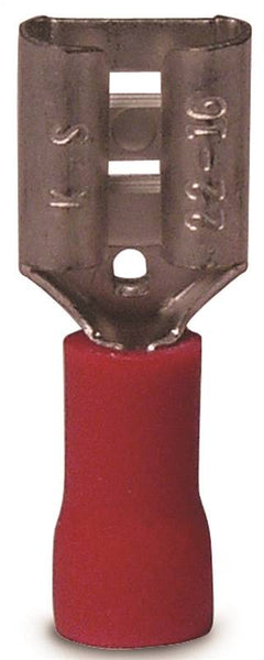 GB 10-141F Disconnect Terminal, 600 V, 22 to 16 AWG Wire, 1/4 in Stud, Vinyl Insulation, Red