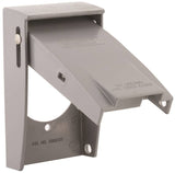 HUBBELL 5030-0 Cover, 2-5/32 in Dia, 4-1/2 in L, 2-3/4 in W, Aluminum, Gray, Powder-Coated