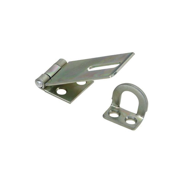 National Hardware V30 Series N102-020 Safety Hasp, 1-3/4 in L, 3/4 in W, Steel, Zinc, 0.34 in Dia Shackle