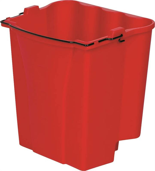 Rubbermaid WaveBrake 2064907 Dirty Water Bucket, 18 qt Capacity, Plastic Bucket/Pail, Red