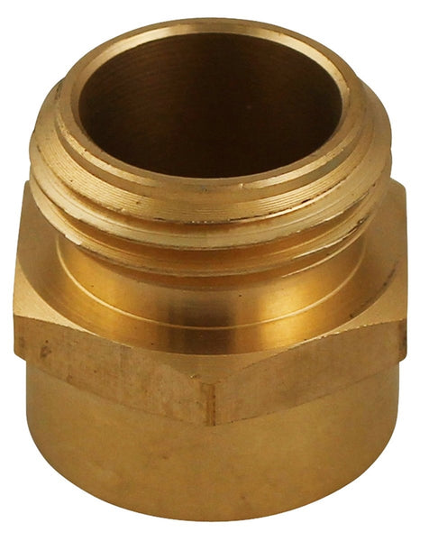 Plumb Pak PP850-52 Hose Adapter, 3/4 x 3/4 in, MHT x FIP, Brass, For: Garden Hose