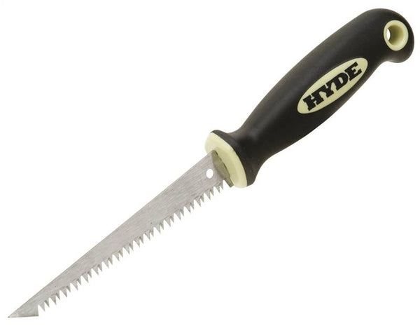 HYDE MAXXGRIP PRO Series 09016 Jab Saw, 6 in L Blade, 1 in W Blade, HCS Blade, Overmolded Handle, Redwood Handle