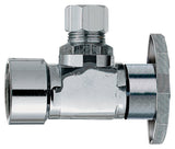 Plumb Pak PP46PCLF Stop Valve, 1/2 x 1/4 in Connection, FIP x Compression, Brass Body