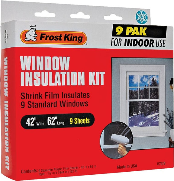 Frost King V73/9H Indoor Shrink Window Kit, 42 in W, Plastic