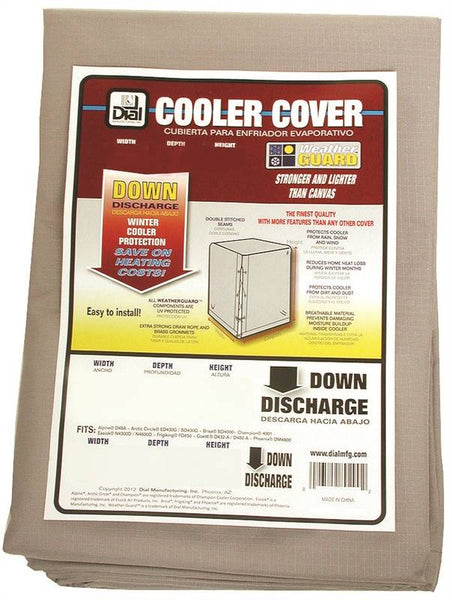 Dial 8950 Evaporative Cooler Cover, 40 in W, 40 in D, 45 in H, Polyester