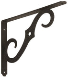 National Hardware 152BC 229450 Shelf Bracket, 100 lb, 10 in L, 0.94 in H, Steel, Antique Black