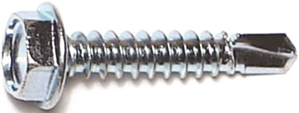 MIDWEST FASTENER 10280 Screw, #10 Thread, 1 in L, Hex, Socket Drive, Self-Drilling Point, Steel, Zinc