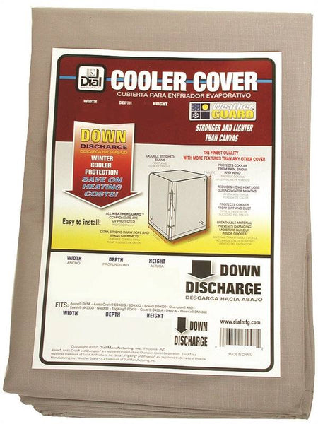 Dial 8929 Evaporative Cooler Cover, 34 in W, 34 in D, 36 in H, Polyester