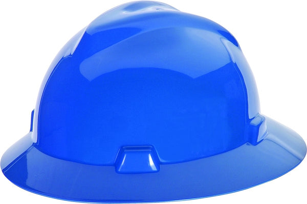 MSA SWX00427 Hard Hat, 4-Point Textile Suspension, HDPE Shell, Blue, Class: E