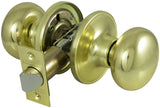 ProSource TF730V-PS Door Knob, Knob Handle, Metal, Polished Brass, 2-3/8 to 2-3/4 in Backset, 44 x 57 mm Strike