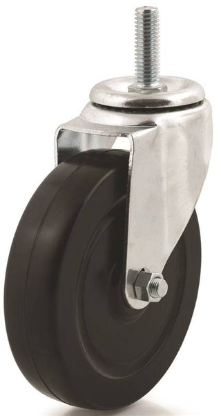 DH CASTERS C-LM5T3RS Swivel Caster, 5 in Dia Wheel, 1-1/4 in W Wheel, Rubber Wheel, 300 lb