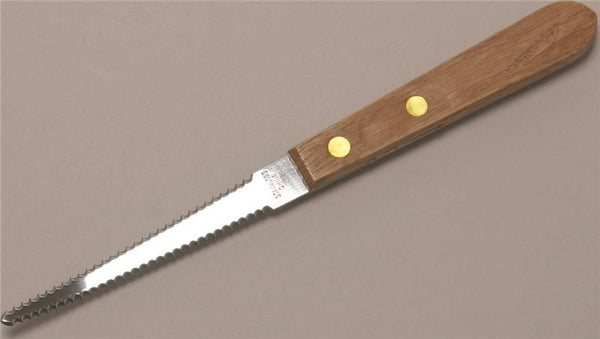 CHEF CRAFT 21525 Grapefruit Knife, 3-1/2 in L Blade, Stainless Steel Blade, Wood Handle, Brown Handle