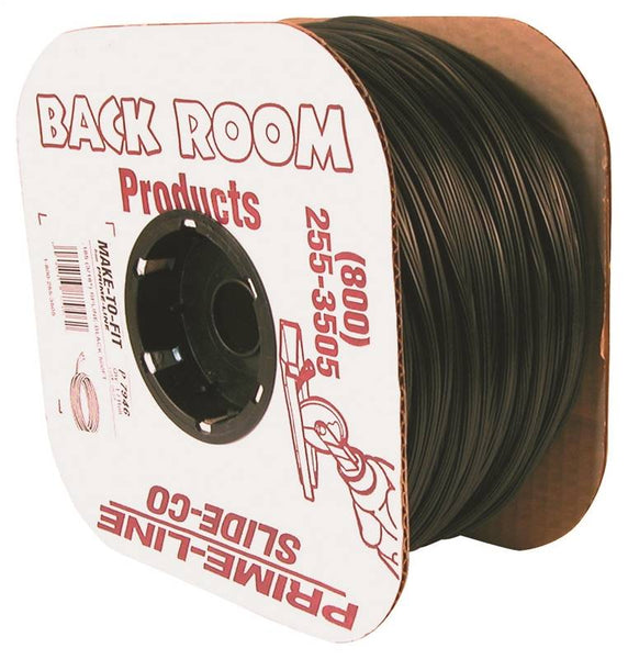 Make-2-Fit P 7572 Screen Retainer Spline, 0.165 in D, 500 ft L, Vinyl, Black, Round