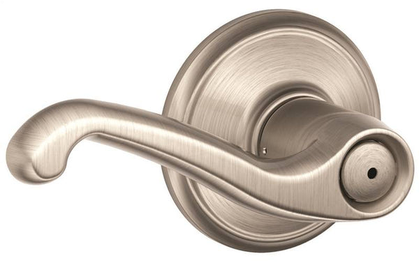 Schlage Flair Series F40VFLA619 Privacy Lever, Satin Nickel