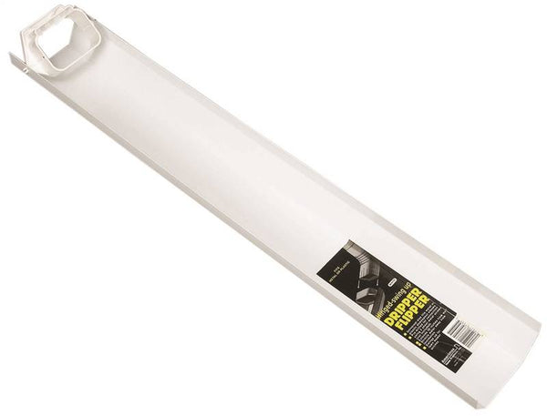 Amerimax 37030 Downspout Extension, 30 in L Extended, Vinyl, White, For: Vinyl or Metal 2 x 3 in Downspouts