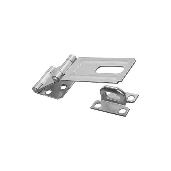 National Hardware V34 Series N103-259 Safety Hasp, 3-1/4 in L, 1-1/2 in W, Steel, Zinc, Non-Swivel Staple