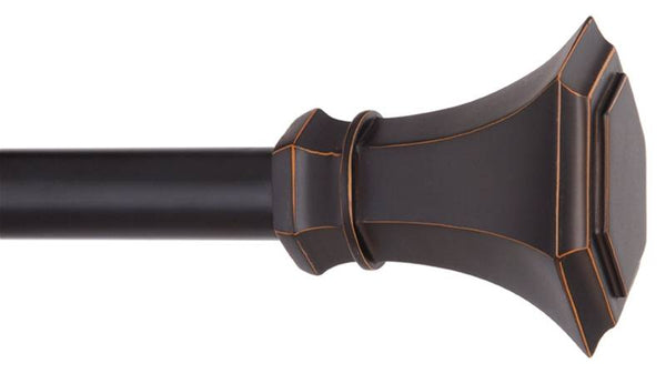 Kenney KN80106 Curtain Rod, 3/4 in Dia, 36 to 66 in L, Metal, Black Copper