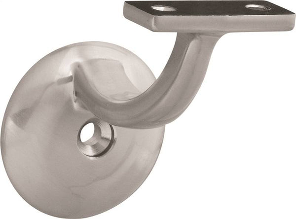 National Hardware N830-127 Handrail Bracket, 250 lb, Zinc, Satin Nickel