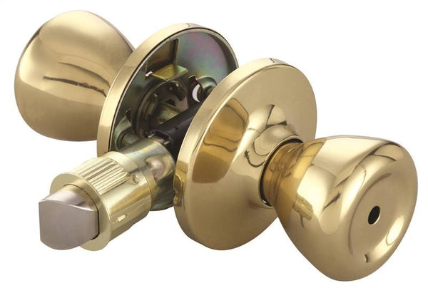 Prosource Mobile Home Privacy Lockset, Polished Brass