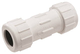 NDS CCC-0750 Pipe Coupling, 3/4 in, Compression, White, SCH 40 Schedule, 150 psi Pressure