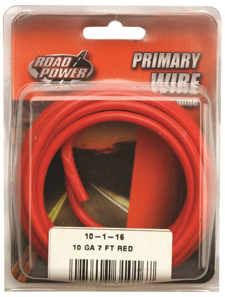 Road Power 55672133/10-1-16 Electrical Wire, 10 AWG Wire, 1-Conductor, 25/60 VAC/VDC, Copper Conductor, Red Sheath