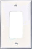 Eaton Wiring Devices PJ26W Wallplate, 4-7/8 in L, 3-1/8 in W, 1 -Gang, Polycarbonate, White, High-Gloss