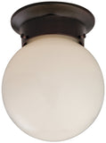 Boston Harbor Single Light Ceiling Fixture, 120 V, 60 W, 1-Lamp, A19 or CFL Lamp, Bronze Fixture