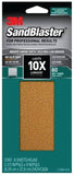 3M SandBlaster Series 11080-G-6 Sandpaper, 9 in L, 3-5/8 in W, 80 Grit, Coarse, Aluminum Oxide Abrasive