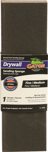 Gator 7312 Sanding Sponge, 10 in L, 3 in W, Fine, Medium, Aluminum Oxide Abrasive