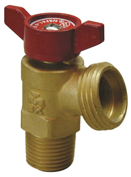 B & K Quarter Master ProLine Series 102-054HN Boiler Drain Valve, 3/4 in Connection, MPT x FIP, 125 psi Pressure, Chrome