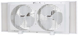PowerZone BP2-9 Fan, 120 V, 9 in Dia Blade, 6-Blade, 2-Speed, Rotary Control Control, Window Mounting, White
