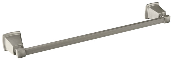 Moen Y3218BN Towel Bar, 18 in L Rod, Aluminum, Brushed Nickel, Surface Mounting