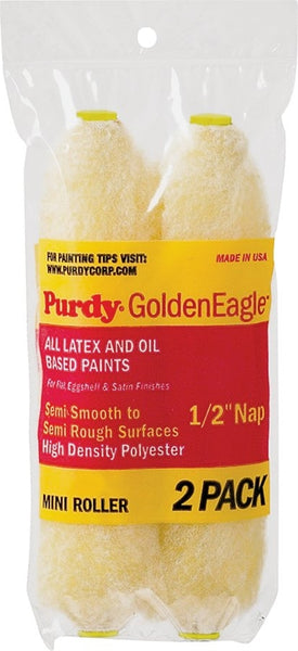 Purdy Golden Eagle 140605063 Paint Roller Cover, 1/2 in Thick Nap, 6-1/2 in L, Polyester Cover