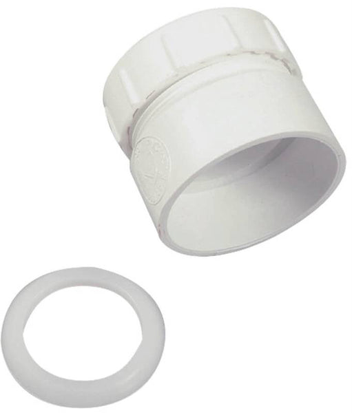 Danco 94041 Trap Pipe Adapter, 1-1/2 in, Plastic, White