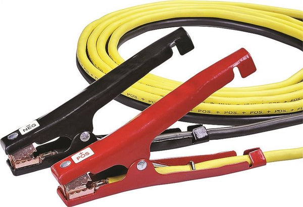 ProSource 041602 Booster Cable, 4 AWG Wire, 4-Conductor, Clamp, Clamp, Stranded, Yellow/Black Sheath