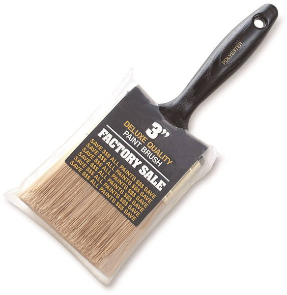 WOOSTER P3973-3 Paint Brush, 3 in W, 2-11/16 in L Bristle, Polyester Bristle, Wall Handle