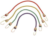 ProSource FH64074 Stretch Cord, 4 mm Dia, 10 in L, Blue/Green/Red/Yellow, Hook End