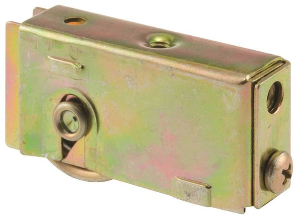 Prime-Line D 1541 Roller Assembly, 1-1/4 in Dia Roller, 5/16 in W Roller, Steel, 1-Roller, Plain Back Mounting