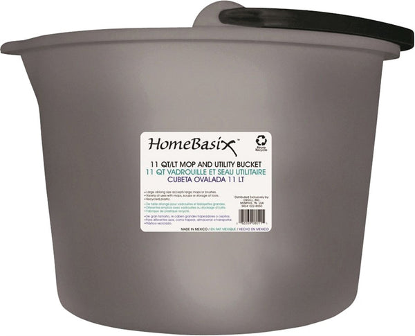 Simple Spaces 8011 Mop Bucket, 11 qt Capacity, Oblong, Recycle Polypropylene Bucket/Pail, Aqua
