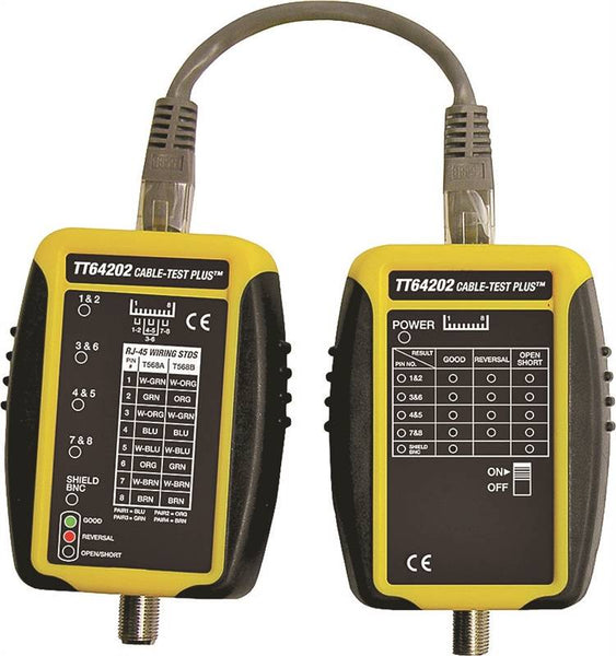 GB Cable-Test Series TT64202 Cable Tester, Black/Yellow
