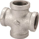 ProSource PPG180-50 Pipe Cross, 2 in, Female, Malleable Iron, 40 Schedule, 300 psi Pressure