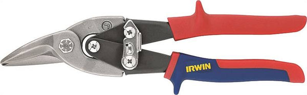 IRWIN 2073112 Aviation Snip, 10 in OAL, 1-5/16 in L Cut, Right Cut, Steel Blade, Double-Dipped Handle, Red Handle