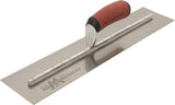 Marshalltown MXS81D Finishing Trowel, 18 in L Blade, 4 in W Blade, Spring Steel Blade, Square End, Curved Handle