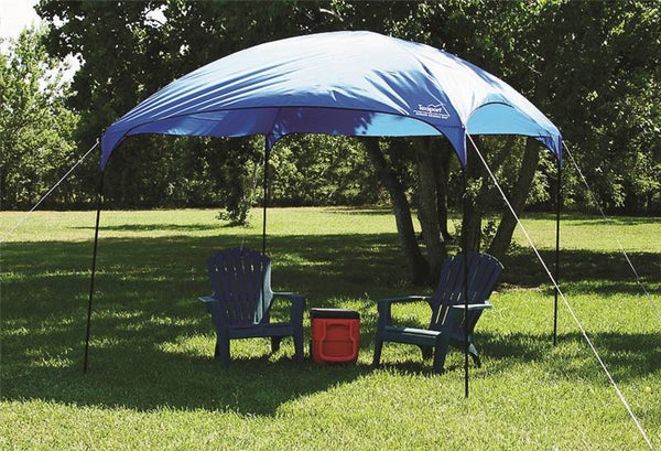 Texsport 02901 Dining Canopy, 9 ft L, 9 ft W, Fiberglass/Steel Frame, Polyurethane Canopy, Brilliant Blue Canopy