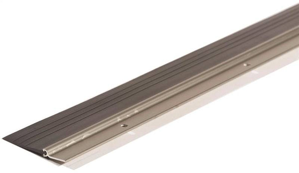 M-D 25718 Door Sweep, 48 in L, 2-1/4 in W, Aluminum Flange, Vinyl Insert