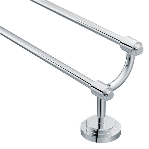 Moen DN0722CH Towel Bar, 24 in L Rod, Aluminum/Zinc, Chrome, Screw Mounting