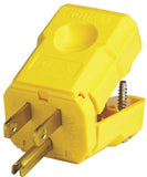 Leviton 021-05256-0PB Electrical Plug, 2 -Pole, 15 A, 125 V, NEMA: NEMA 5-15P, Yellow