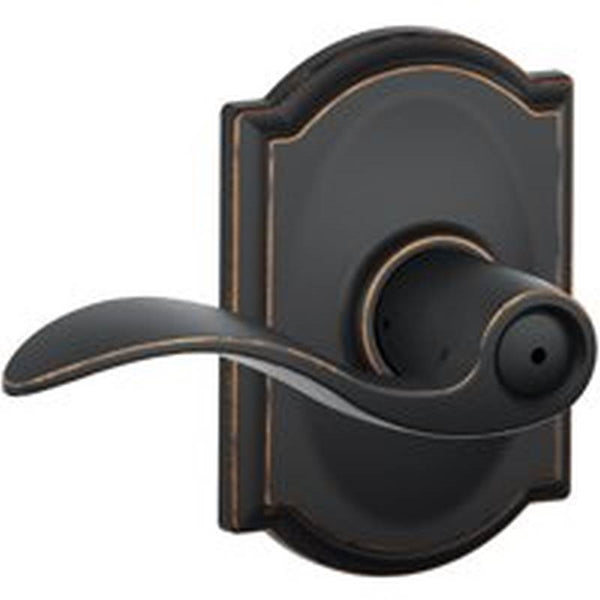 Schlage Accent Series F40VACC716CAM Privacy Lever, Brass, Aged Bronze