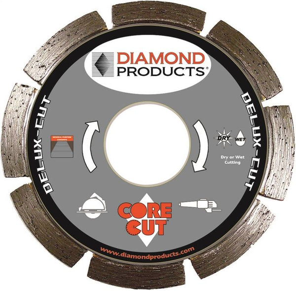 DIAMOND PRODUCTS 20966 Circular Saw Blade, 4 in Dia, 7/8 in Arbor, 6-Teeth, Diamond Cutting Edge