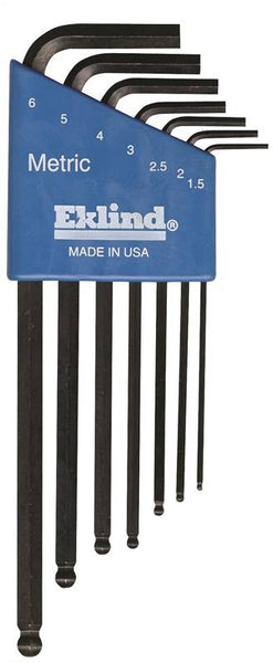 Eklind 13607 Hex Key Set, 7-Piece, Steel, Black